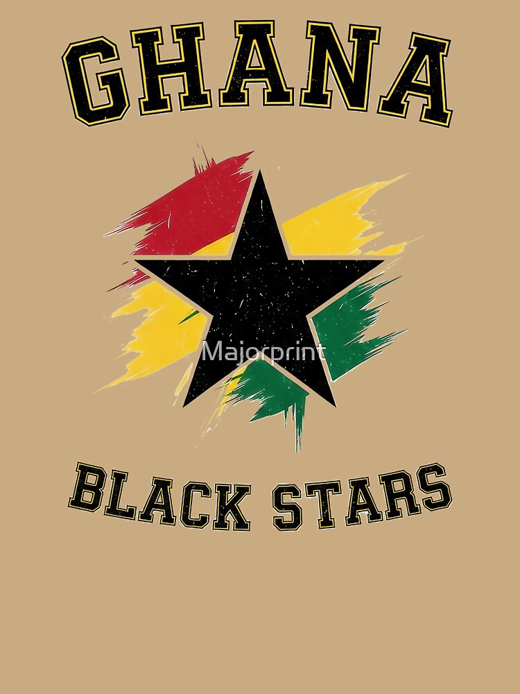Ghana Soccer Black Star by Majorprint Unisex , , , Long Sleeve Tee