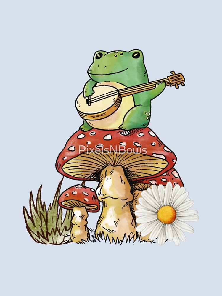 Frog Playing The Banjo by PixelsNBows