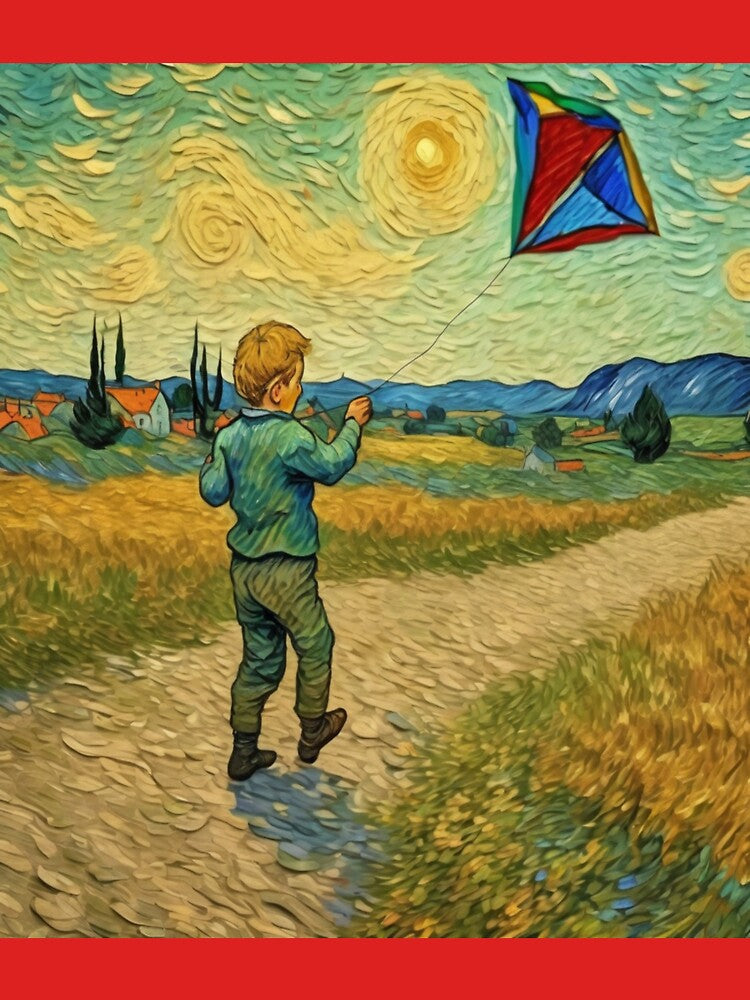 "Child's Kite Soaring High" by Artisticanvas