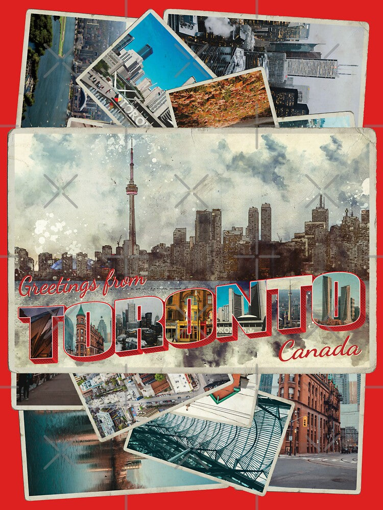 Greetings from Toronto in Canada Vintage style retro souvenir by DeveloperProp0