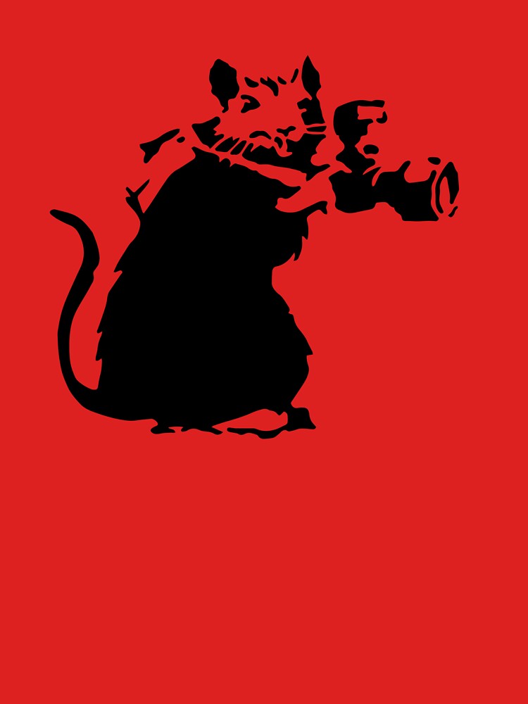 Banksy Rat Stencil Taking Urban Photo by DonVivaldo