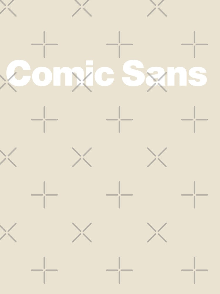 Comic Sans in Helvetica (white) by dudethecreator