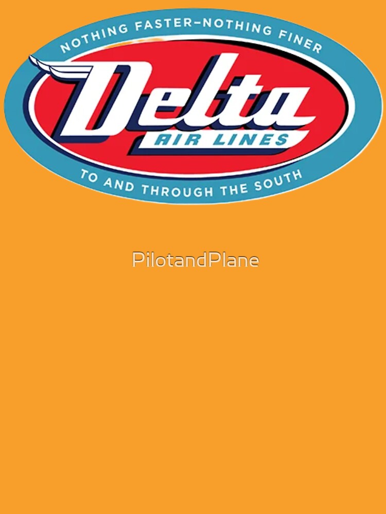 delta airlines vintage 1950s logo major airline aviation by PilotandPlane
