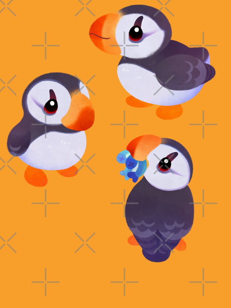 Happy puffin - yellow by pikaole