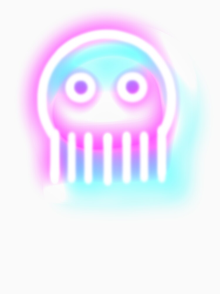 cute skull Jellyfish in neon blue and pink by M-Lorentsson Unisex , , , Long Sleeve Tee