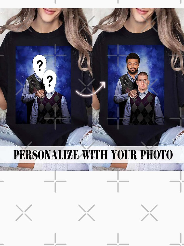 Custom Duo Portrait Tee – Personalized Funny Shirt-Dm for shirt size and color. by tshirtswonder