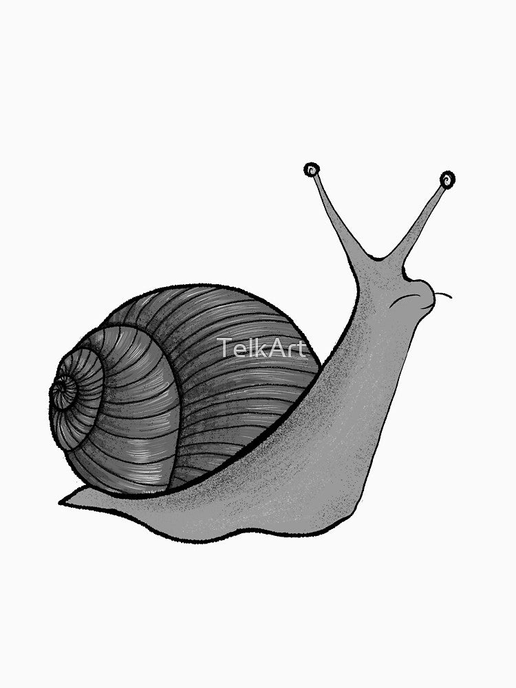 Grayscale Snail by TelkArt