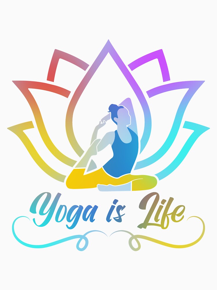 Beautiful lotus Yoga Life by Khushi Graphics