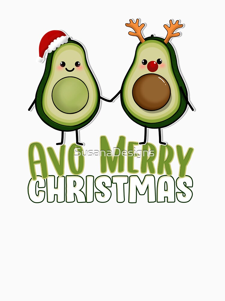Christmas Avocados Avo Merry Christmas by SusanaDesigns