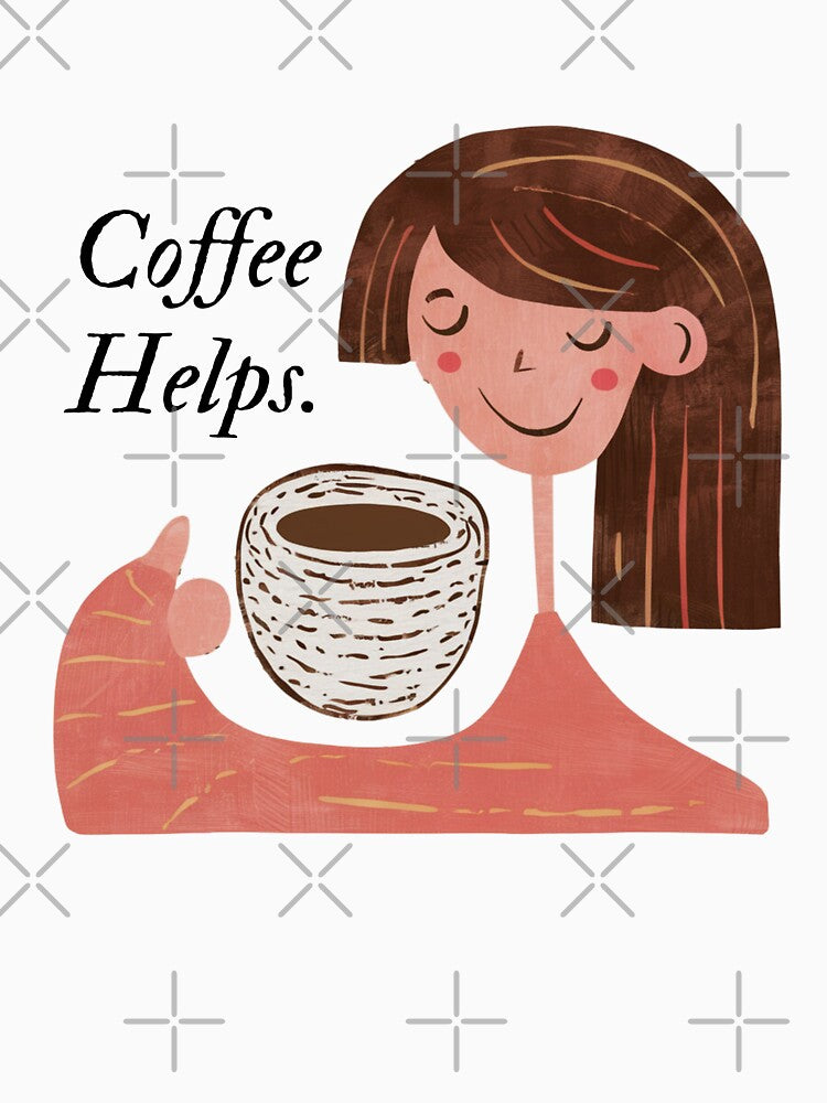 Coffee Helps. by Playful Strokes pom@pom