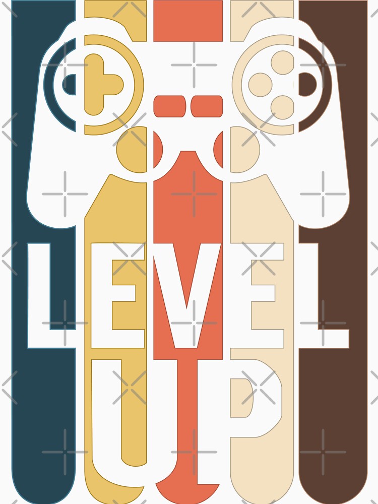 Level Up | Retro Gaming Typography Controller Design by LucasPresoto