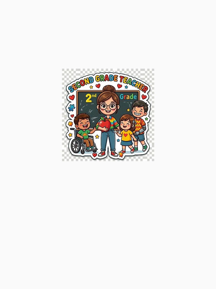 Second Grade Teacher Sticker Gift 2026 by Petringo