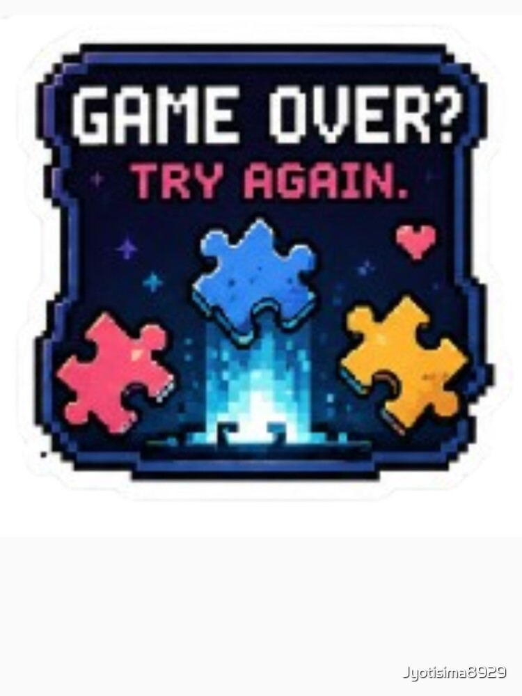 Retro Pixel Puzzle Gamer Design by Jyotisima8929