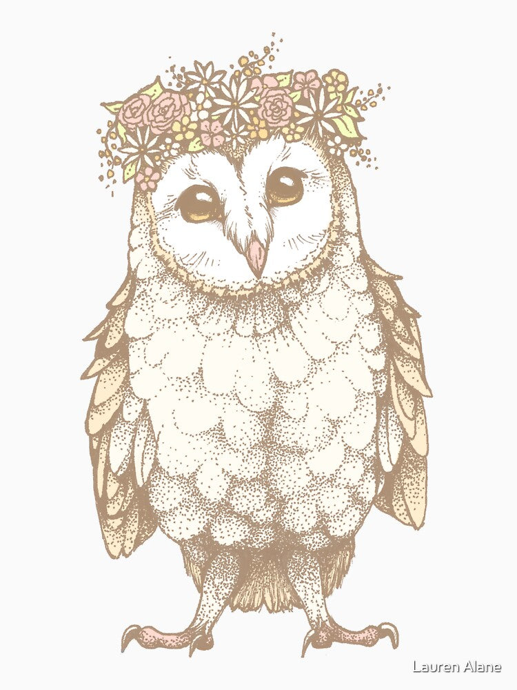 Floral Owl by Lauren Alane