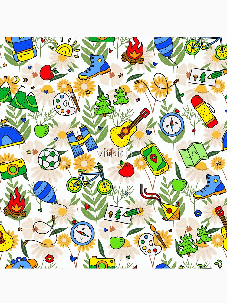 Outdoor Adventure Camping and Hiking Pattern by OCNau