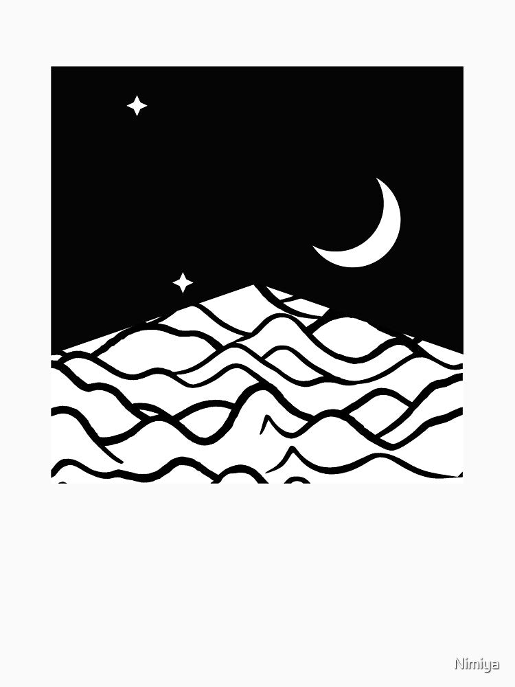 Black Moon with Mountain by Nimiya