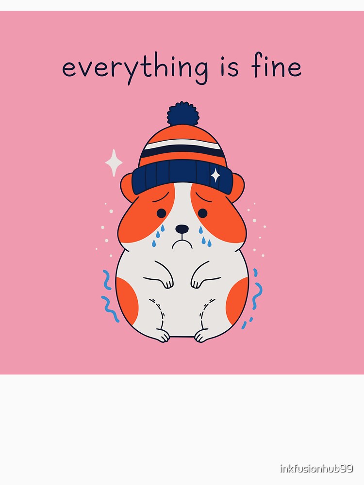 Sad Crying Hamster Cute Meme Sticker by inkfusionhub99