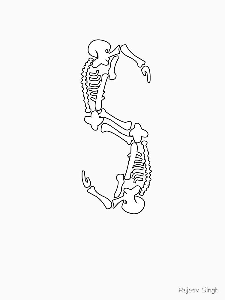 Skulls doing yoga initial monogram S by Rajeev  Singh