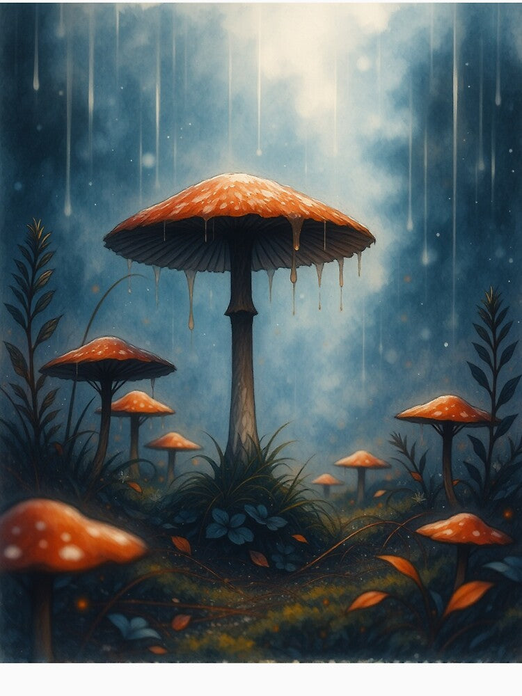 Mystical Mushroom in the Rain by The Rogue Mark
