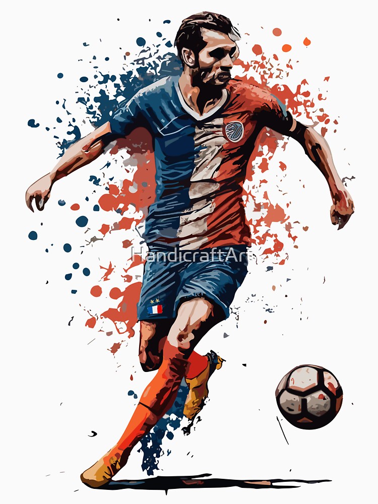 France Soccer Player by HandicraftArt Unisex , , , Long Sleeve Tee