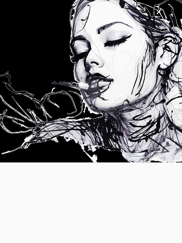 Black White Edition Fine Line Woman Art by Alexander Martini Productions