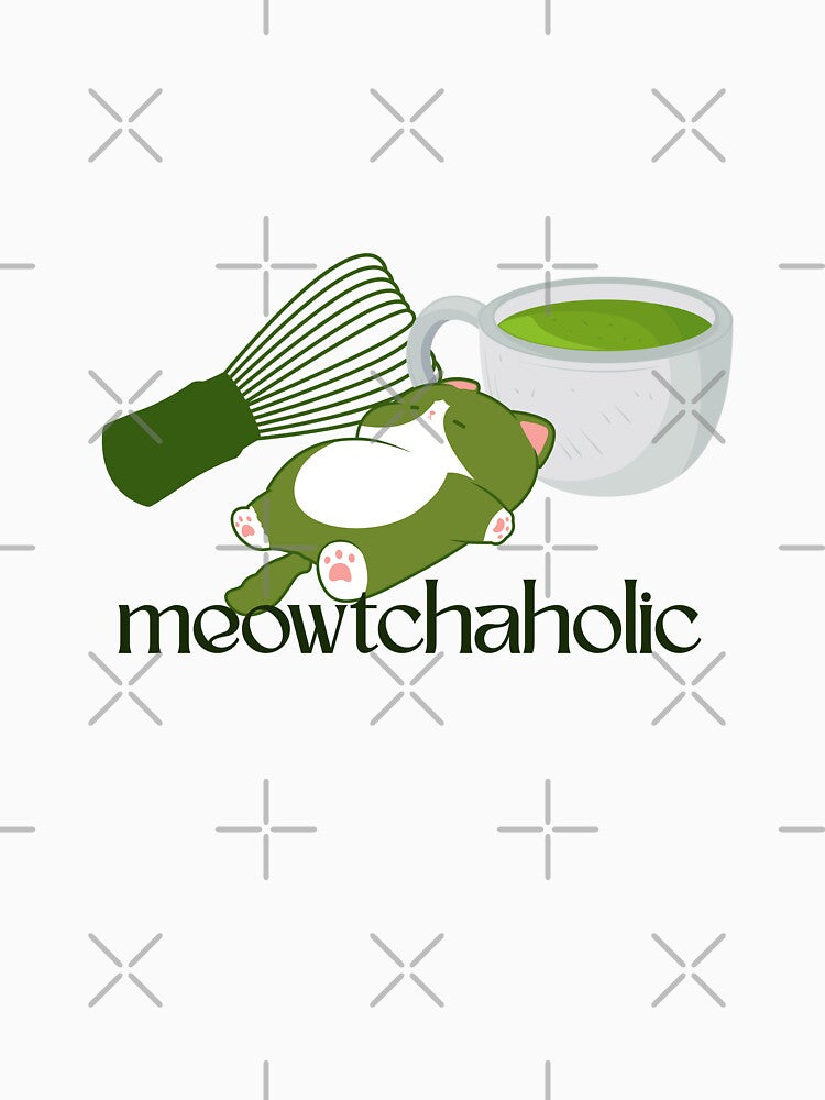 meowtchaholic : a cat had too much matcha by Niji Hibana