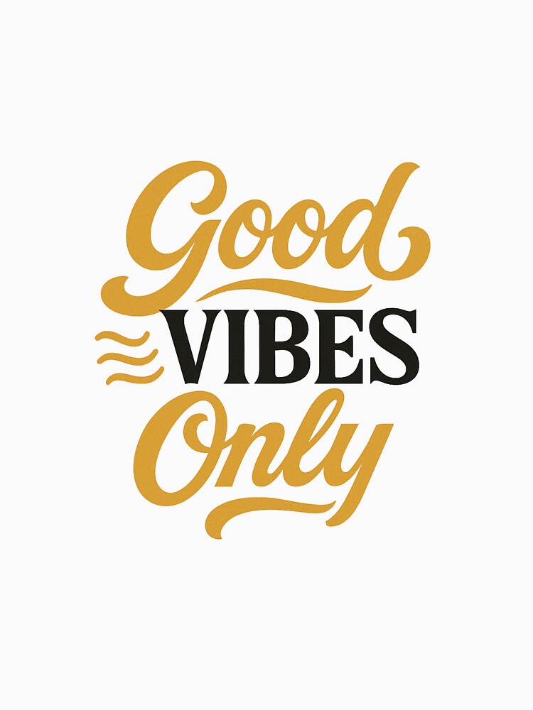 Good Vibes Only – Positive Quote Design for T-Shirt, Clothing, Gifts & Aesthetic Decor by Wear-Haus