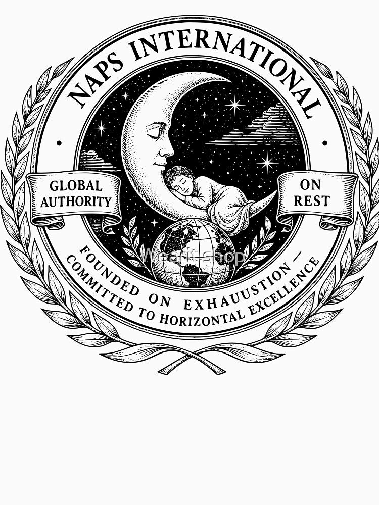 Naps International Funny Sleep Society Vintage Emblem Graphic by Wearit.shop