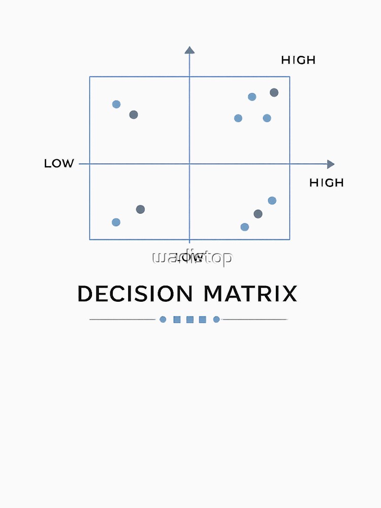 Decision Matrix Minimal Consulting Strategy Framework T-Shirt by warlistop