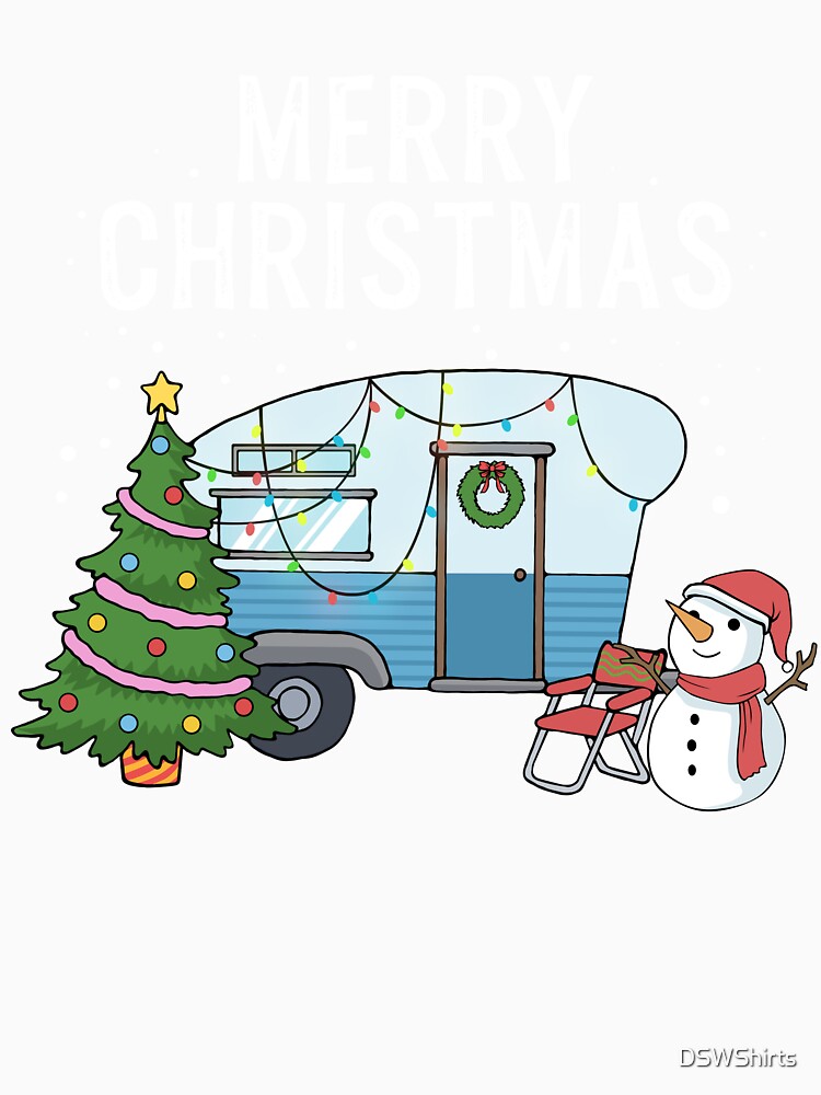 Merry Christmas Camping Campfire Tent Outdoor Camper by DSWShirts