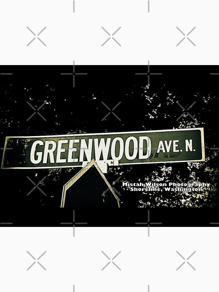 Greenwood Avenue, Shoreline, Washington by Mistah Wilson by The Street Sign Store Unisex , , , Long Sleeve Tee