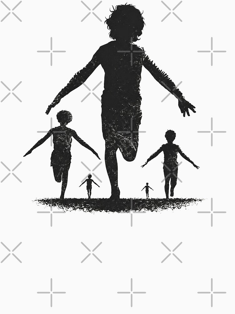 Running Children Weapons Movie Silhouette by MadcapPrints