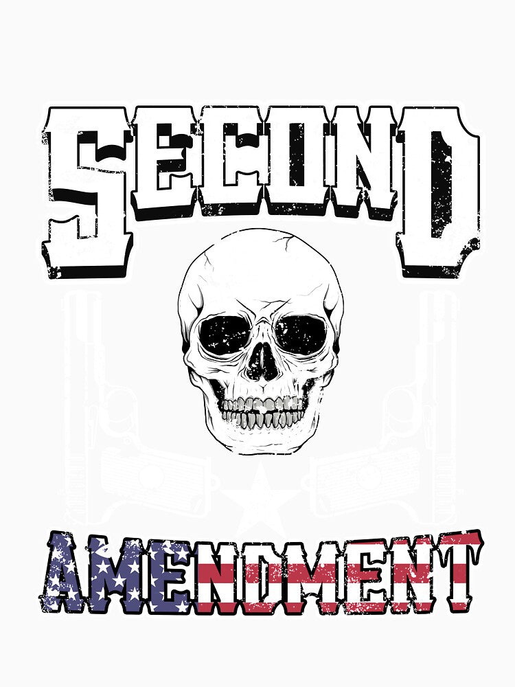 Second Amendment T-Shirt | USA Guns and Skulls Tee by AllStarMerch