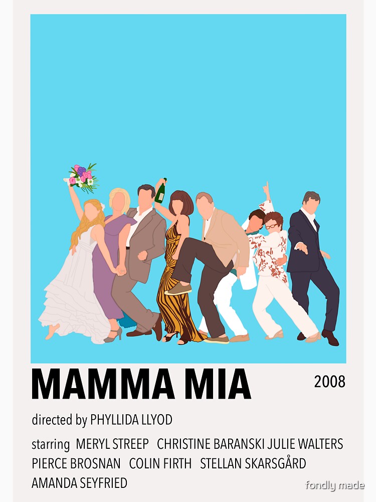 Mamma Mia Minimalist Poster by fondly made