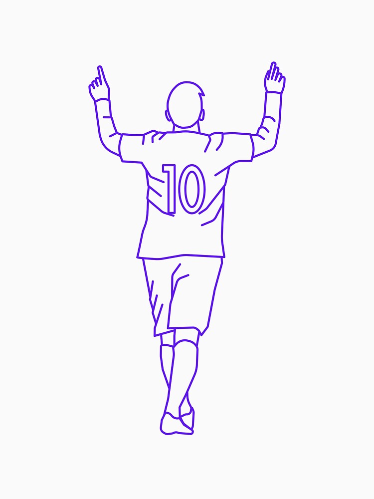 Blue Number 10 |Player Celebration by Football Stickers World Unisex , , , Long Sleeve Tee