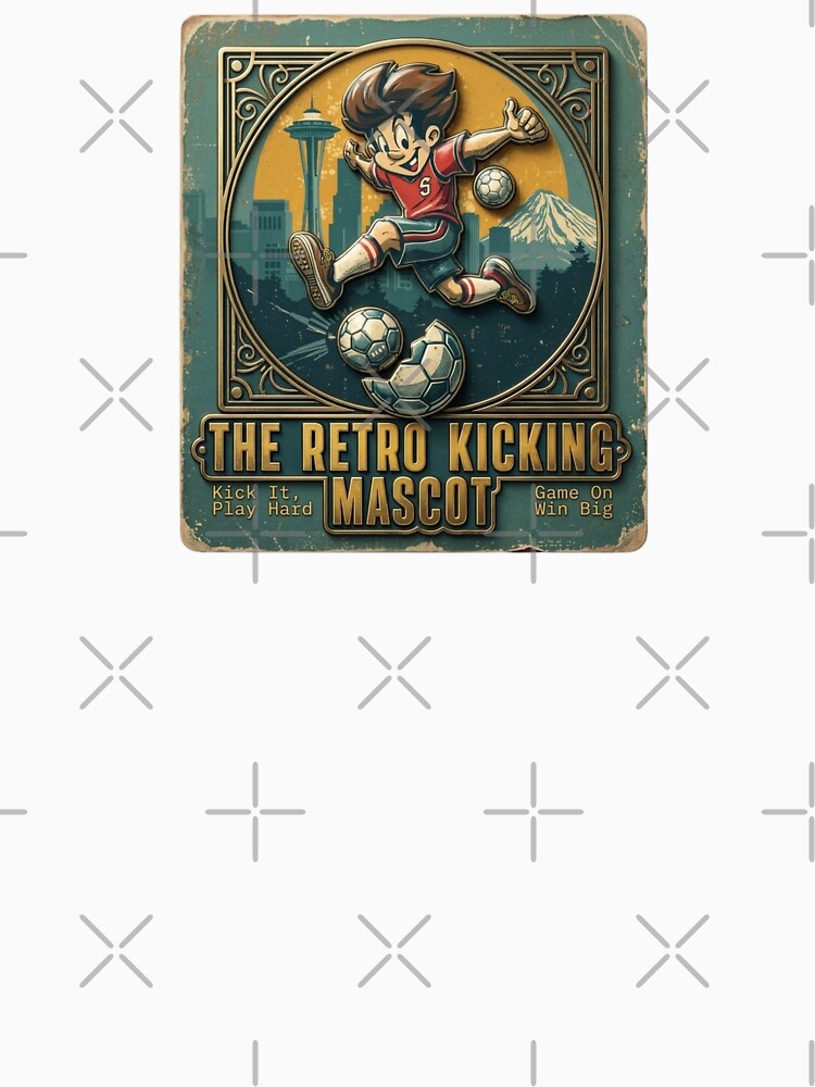 Vintage Seattle Soccer Hero - Retro Kicking Mascot Heritage Poster by Psychlee Best Finds Unisex , , , Long Sleeve Tee