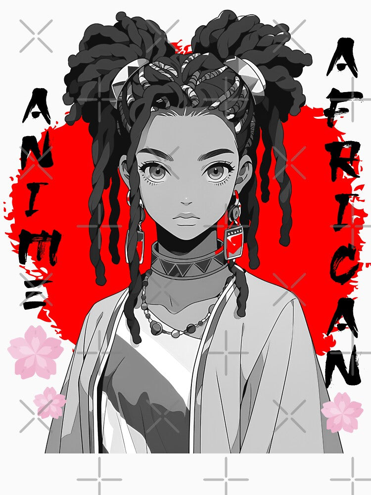 African anime, anime with black characters t-Shirt by Retro Glam  Haven