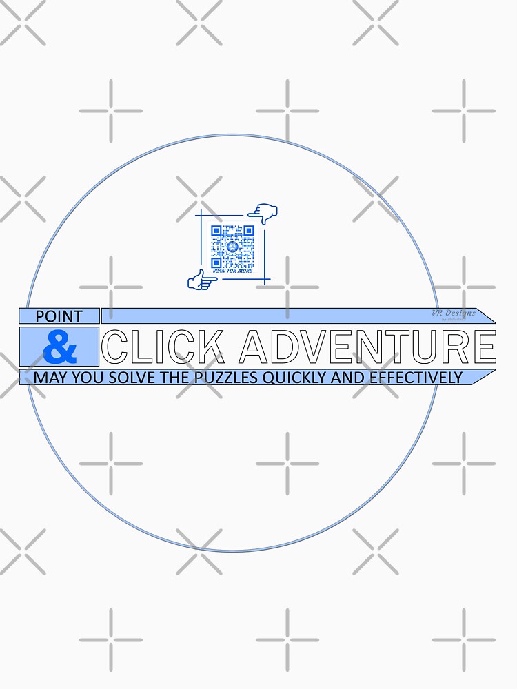 Point & Click Adventure Gaming Logo V3 (Blue/White) by Visual Resolutions