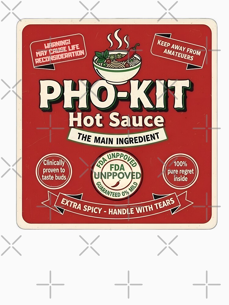 Pho-Kit Hot Sauce Label Extra Spicy by Oommen Studio