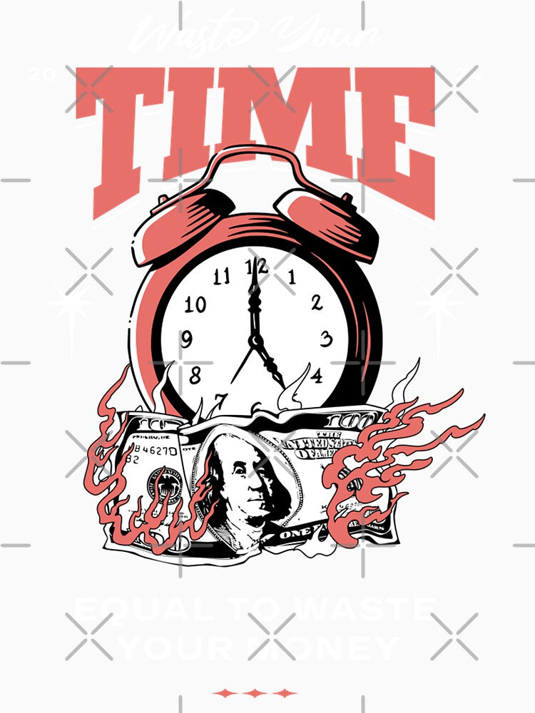 Waste Your Time Streetwear Graphic by VantaStudios05 Unisex , , , Long Sleeve Tee