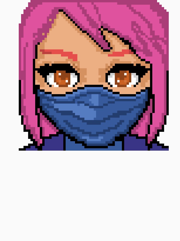 Cute Pixel Art Anime Ninja Girl by RetroRlx
