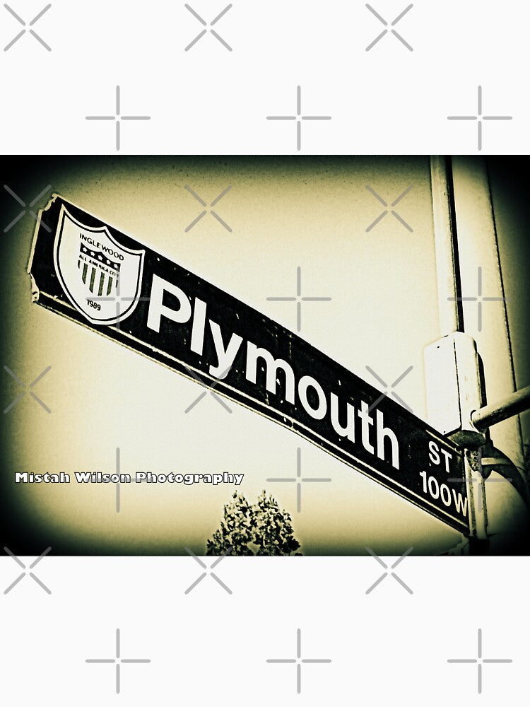 Plymouth Street1, Inglewood, CA by Mistah Wilson by The Street Sign Store Unisex , , , Long Sleeve Tee