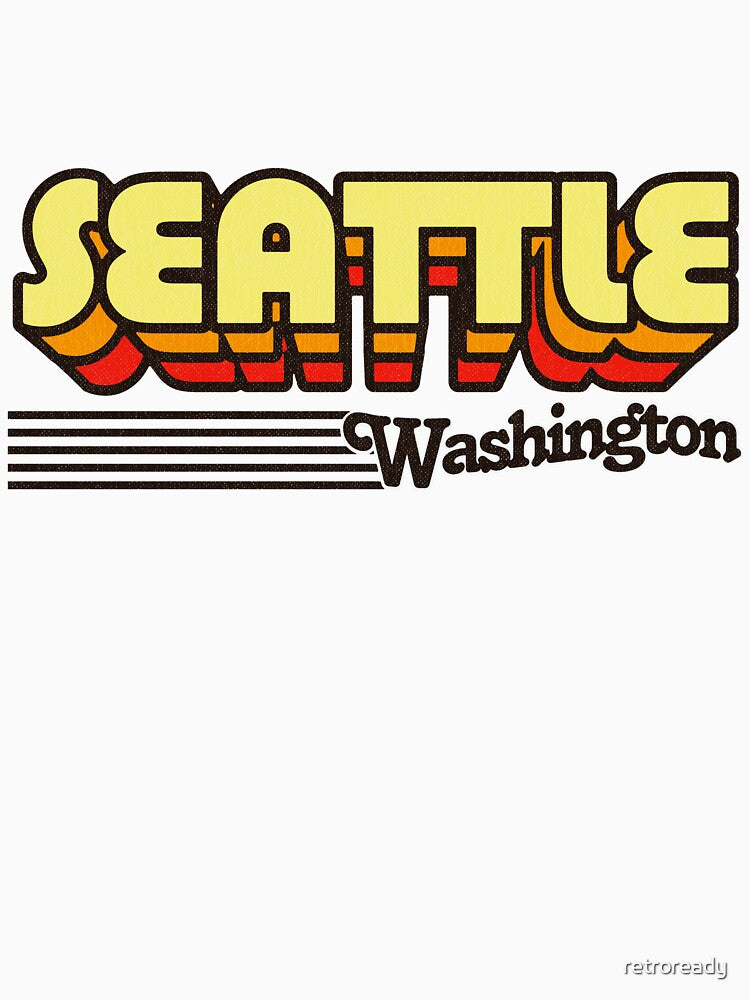 Seattle, Washington | Retro Stripes by retroready