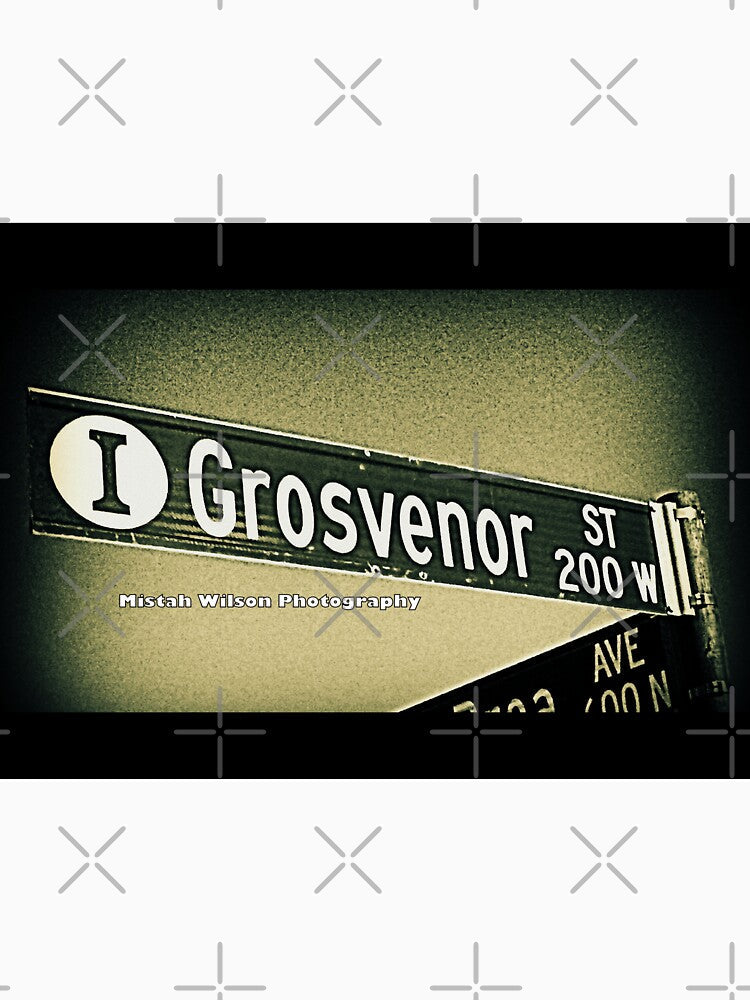 Grosvenor Street, Inglewood, CA by Mistah Wilson by The Street Sign Store Unisex , , , Long Sleeve Tee