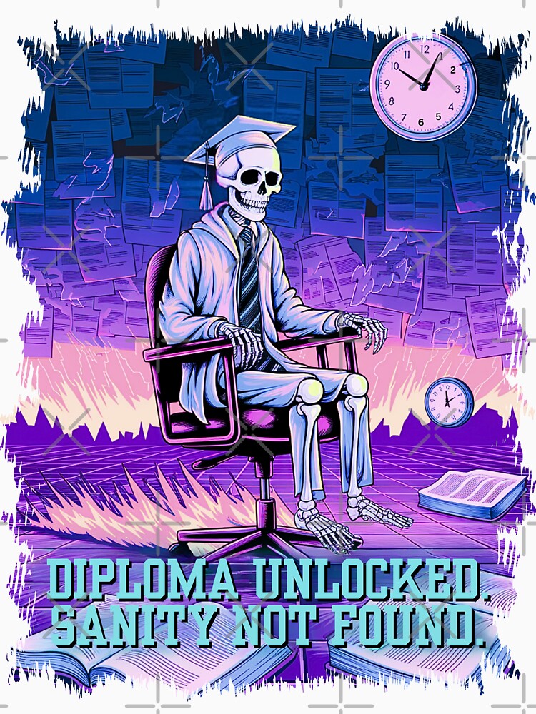 Diploma Unlocked Skeleton Graduate by BlkFelineThrds