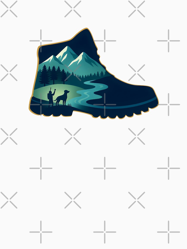 Motivational Hiking Boot Art for Explorers by wildexperience