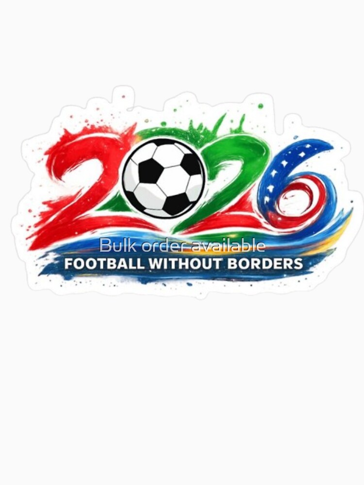 Football Without Borders" 2026 Artistic Logo by Bulk order available Unisex , , , Long Sleeve Tee