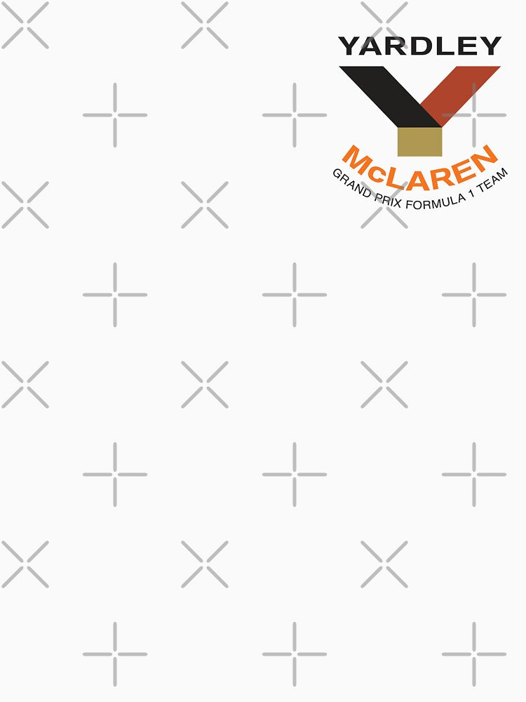 Yardley McLaren Formula One Team 1971-74 F1 small logo - Peter Revson, Denny Hulme, Jody Sheckter, Mike Hailwood by retropetrol