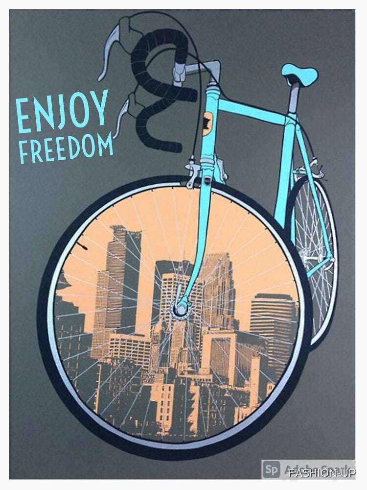 Cycle print t-shirt by FASHION-UP