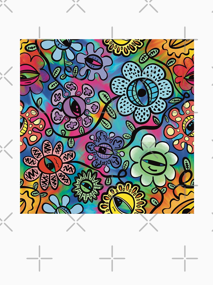 Psychedelic Graphic Eye Flower Pattern by SubtleSplit
